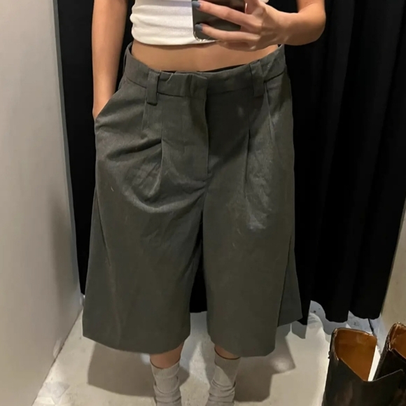 Lane Bryant Pants - Vintage Lane Bryant Military Green Oversize Baggy Shorts Plus Size 18/20